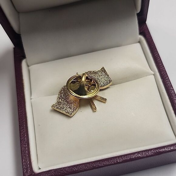 Gold Enamel Flag Pin Historic Scotland Friendship Flags - Picture 3 of 4